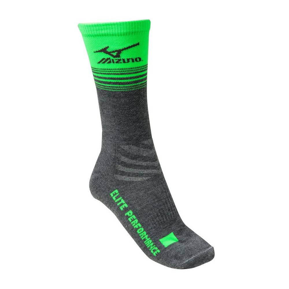 Panske Ponožky Mizuno Retro Crew Červené Siva/Zelene Vypredaj JHNP59804